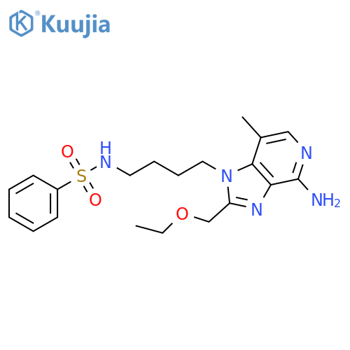 Benzenesulfonamide,N-[4-[4-amino-2-(ethoxymethyl)-7-methyl-1H-imidazo[4,5-c]pyridin-1-yl]butyl]- structure