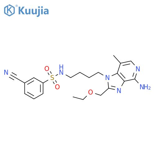 Benzenesulfonamide,N-[4-[4-amino-2-(ethoxymethyl)-7-methyl-1H-imidazo[4,5-c]pyridin-1-yl]butyl]-3-cyano- structure