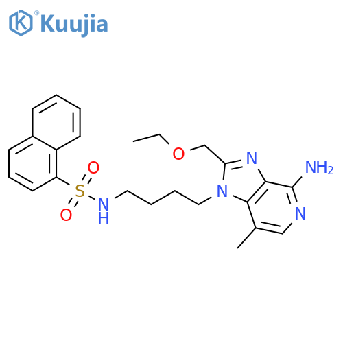 1-Naphthalenesulfonamide,N-[4-[4-amino-2-(ethoxymethyl)-7-methyl-1H-imidazo[4,5-c]pyridin-1-yl]butyl]- structure
