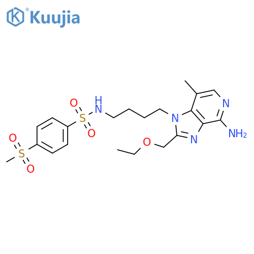 Benzenesulfonamide,N-[4-[4-amino-2-(ethoxymethyl)-7-methyl-1H-imidazo[4,5-c]pyridin-1-yl]butyl]-4-(methylsulfonyl)- structure