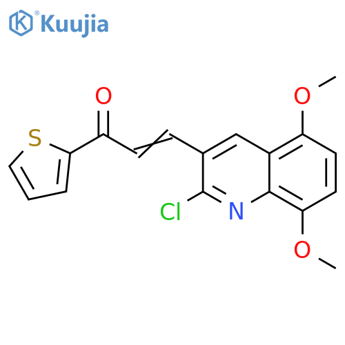 2-Propen-1-one, 3-(2-chloro-5,8-dimethoxy-3-quinolinyl)-1-(2-thienyl)- structure