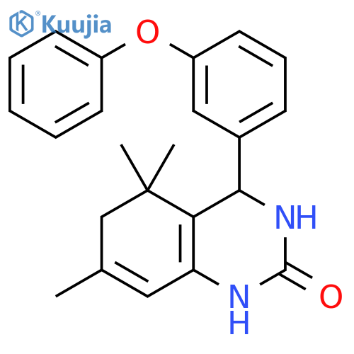 2(1H)-Quinazolinone,3,4,5,6-tetrahydro-5,5,7-trimethyl-4-(3-phenoxyphenyl)- structure