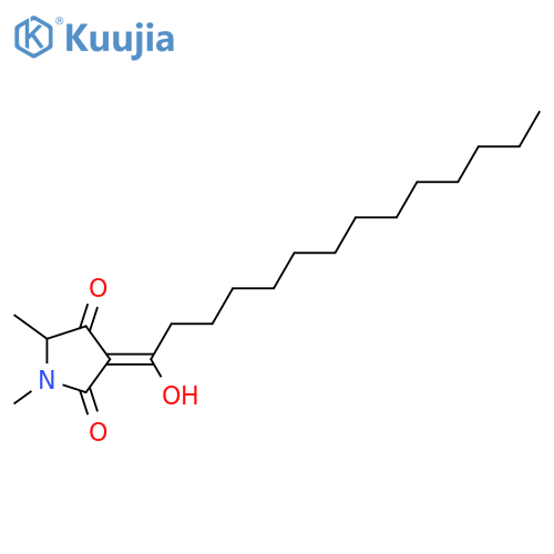 2,4-Pyrrolidinedione, 3-(1-hydroxytetradecylidene)-1,5-dimethyl-, (3Z)- structure