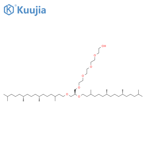 3,6,9,12,16-Pentaoxadotriacontan-1-ol,19,23,27,31-tetramethyl-14-[[(7R,11R)-3,7,11,15-tetramethylhexadecyl]oxy]-, (14S,23R,27R)- structure