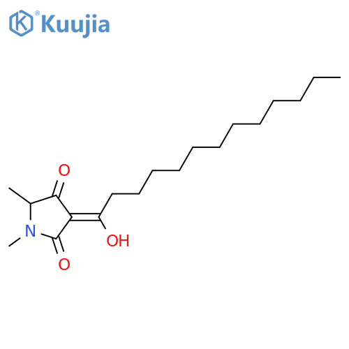 2,4-Pyrrolidinedione, 3-(1-hydroxytridecylidene)-1,5-dimethyl-, (3Z)- structure