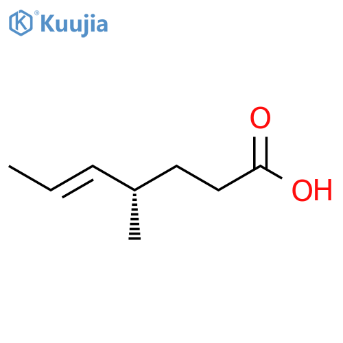 5-Heptenoic acid, 4-methyl-, (4S,5E)- structure