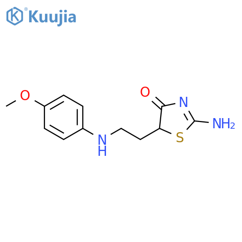 4(5H)-Thiazolone, 2-amino-5-[2-[(4-methoxyphenyl)amino]ethyl]- structure