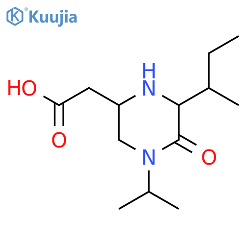 2-PIPERAZINEACETIC ACID, 4-(1-METHYLETHYL)-6-(1-METHYLPROPYL)-5-OXO- structure
