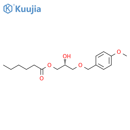 Hexanoic acid, (2R)-2-hydroxy-3-[(4-methoxyphenyl)methoxy]propylester structure