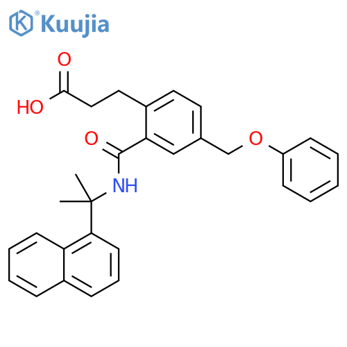 Benzenepropanoic acid,2-[[[1-methyl-1-(1-naphthalenyl)ethyl]amino]carbonyl]-4-(phenoxymethyl)- structure