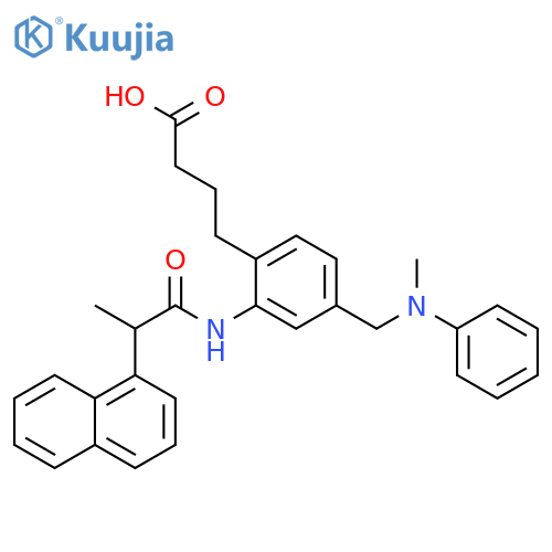 Benzenebutanoic acid,4-[(methylphenylamino)methyl]-2-[[2-(1-naphthalenyl)-1-oxopropyl]amino]- structure