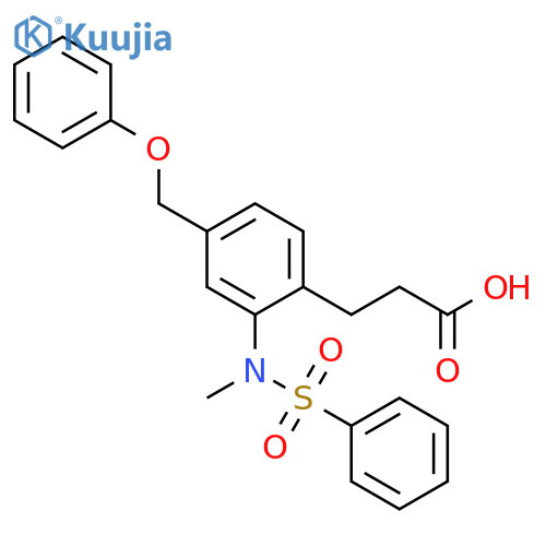 Benzenepropanoic acid,2-[methyl(phenylsulfonyl)amino]-4-(phenoxymethyl)- structure