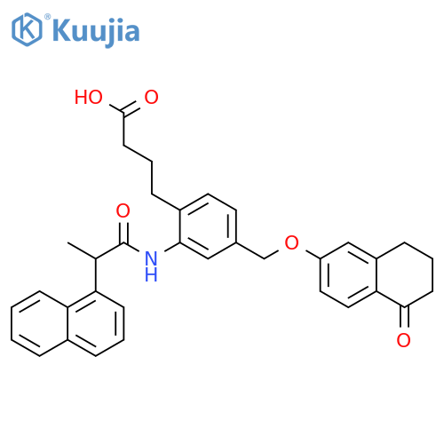 Benzenebutanoic acid,2-[[2-(1-naphthalenyl)-1-oxopropyl]amino]-4-[[(5,6,7,8-tetrahydro-5-oxo-2-naphthalenyl)oxy]methyl]- structure