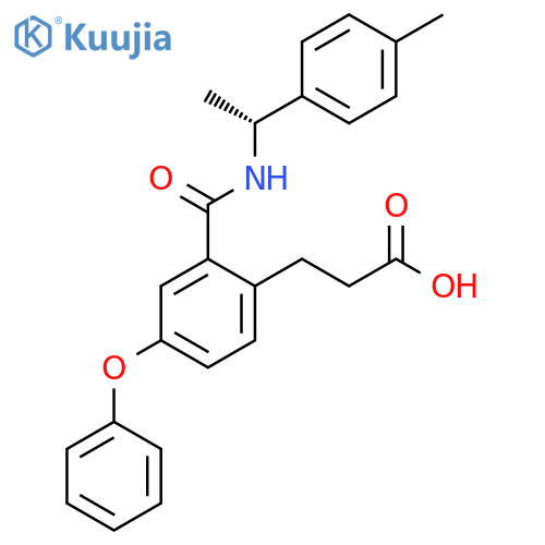 Benzenepropanoic acid,2-[[[(1R)-1-(4-methylphenyl)ethyl]amino]carbonyl]-4-phenoxy- structure