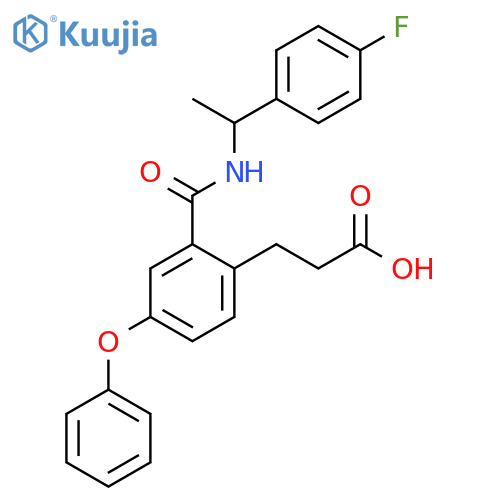 Benzenepropanoic acid,2-[[[1-(4-fluorophenyl)ethyl]amino]carbonyl]-4-phenoxy- structure