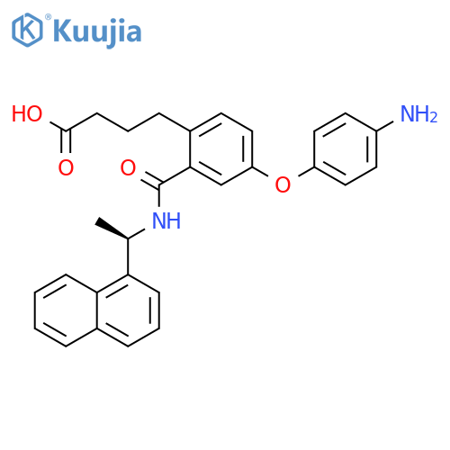 Benzenebutanoic acid,4-(4-aminophenoxy)-2-[[[(1R)-1-(1-naphthalenyl)ethyl]amino]carbonyl]- structure