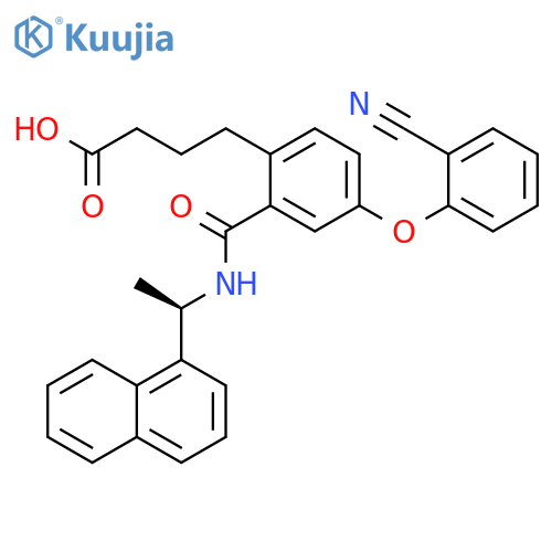Benzenebutanoic acid,4-(2-cyanophenoxy)-2-[[[(1R)-1-(1-naphthalenyl)ethyl]amino]carbonyl]- structure