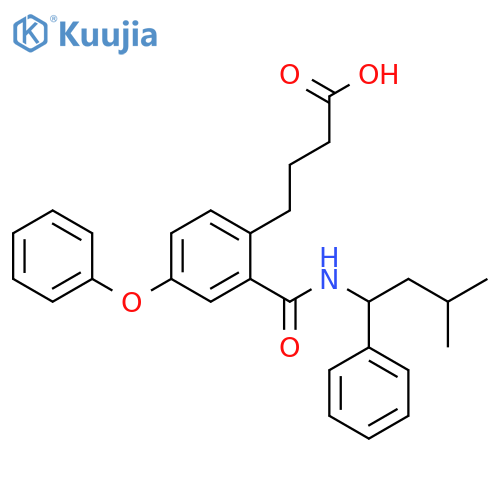 Benzenebutanoic acid,2-[[(3-methyl-1-phenylbutyl)amino]carbonyl]-4-phenoxy- structure