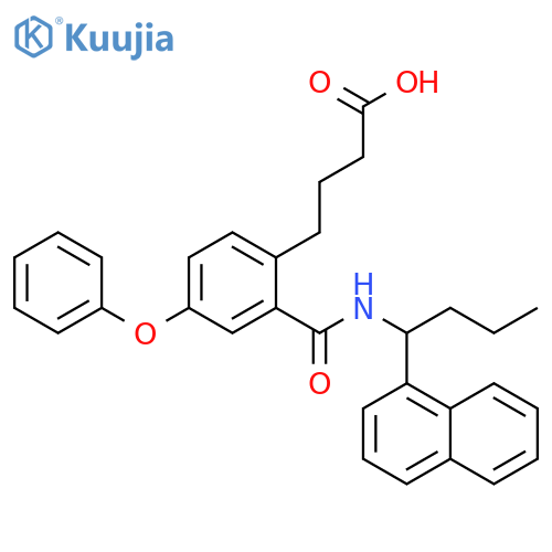Benzenebutanoic acid,2-[[[1-(1-naphthalenyl)butyl]amino]carbonyl]-4-phenoxy- structure