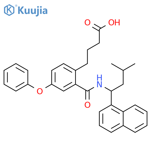Benzenebutanoic acid,2-[[[3-methyl-1-(1-naphthalenyl)butyl]amino]carbonyl]-4-phenoxy- structure