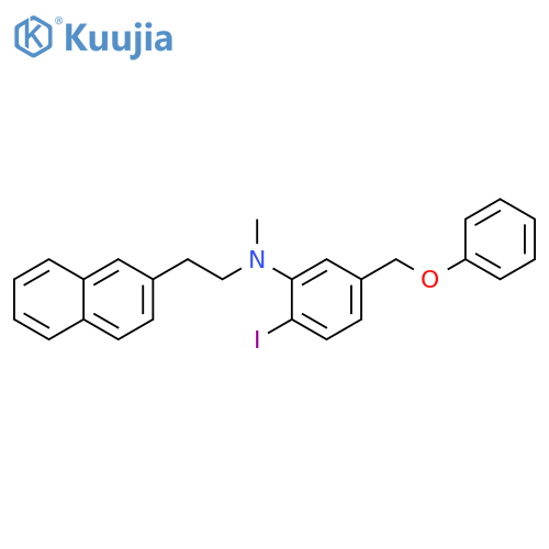 2-Naphthaleneethanamine,N-[2-iodo-5-(phenoxymethyl)phenyl]-N-methyl- structure