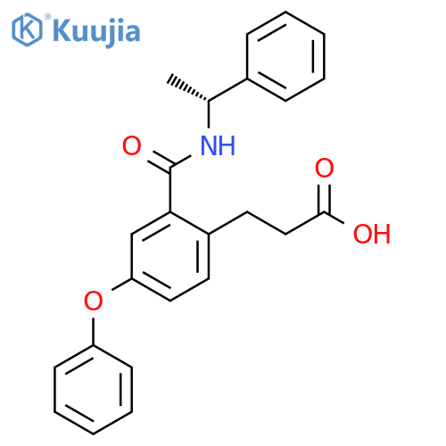 Benzenepropanoic acid,4-phenoxy-2-[[[(1R)-1-phenylethyl]amino]carbonyl]- structure