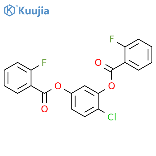 2-chloro-5-[(2-fluorobenzoyl)oxy]phenyl 2-fluorobenzoate structure