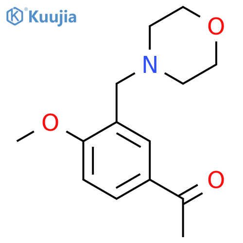 1-{4-methoxy-3-[(morpholin-4-yl)methyl]phenyl}ethan-1-one structure