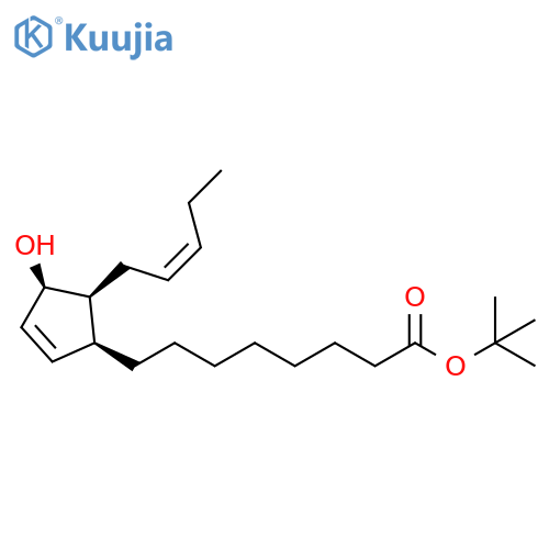 2-Cyclopentene-1-octanoic acid, 4-hydroxy-5-(2Z)-2-pentenyl-,1,1-dimethylethyl ester, (1S,4R,5S)- structure