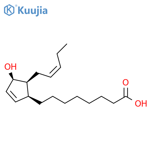 2-Cyclopentene-1-octanoic acid, 4-hydroxy-5-(2Z)-2-pentenyl-,(1S,4R,5S)- structure