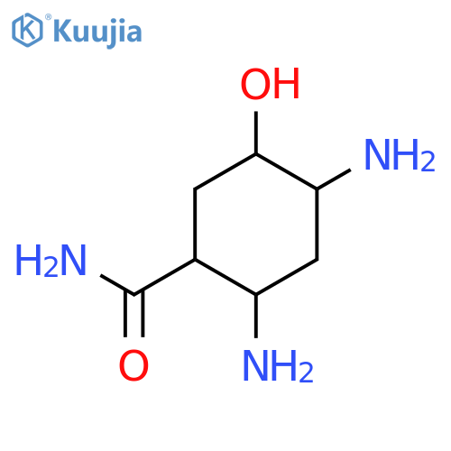 Cyclohexanecarboxamide, 2,4-diamino-5-hydroxy-, (1S,2S,4R,5R)- structure