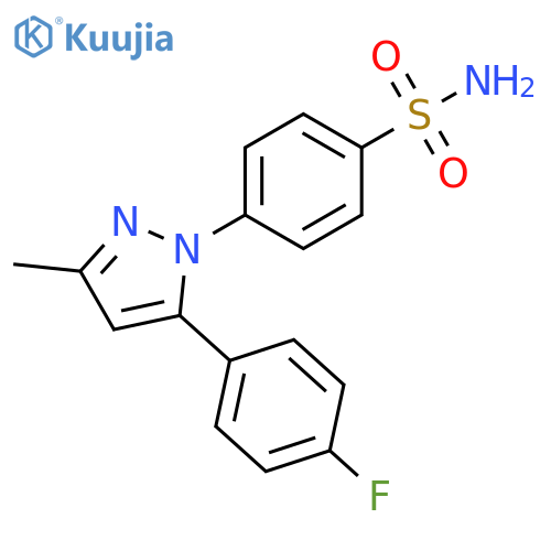 Benzenesulfonamide, 4-[5-(4-fluorophenyl)-3-methyl-1H-pyrazol-1-yl]- structure