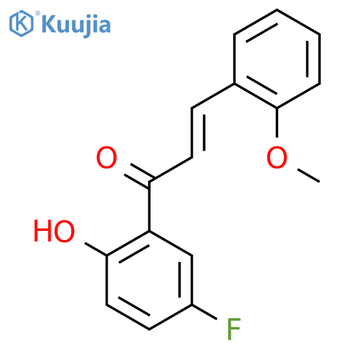 (2E)-1-(5-fluoro-2-hydroxyphenyl)-3-(2-methoxyphenyl)prop-2-en-1-one structure