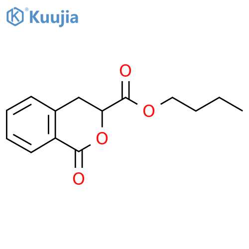 Butyl 1-oxo-3,4-dihydro-1H-isochromene-3-carboxylate structure