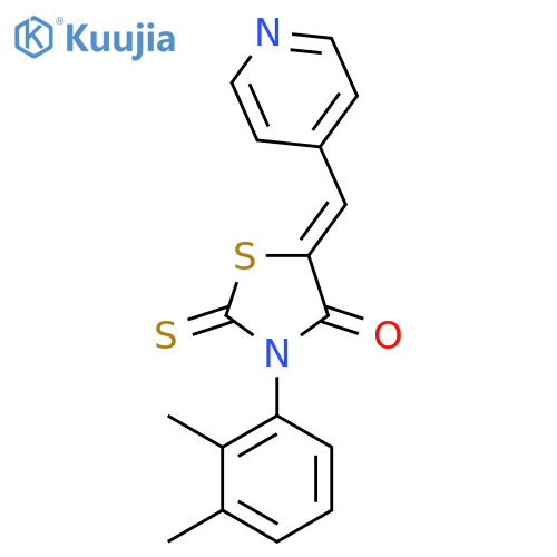 (5Z)-3-(2,3-dimethylphenyl)-5-(pyridin-4-yl)methylidene-2-sulfanylidene-1,3-thiazolidin-4-one structure