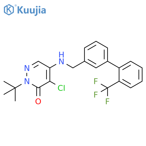 3(2H)-Pyridazinone,4-chloro-2-(1,1-dimethylethyl)-5-[[[2'-(trifluoromethyl)[1,1'-biphenyl]-3-yl]methyl]amino]- structure
