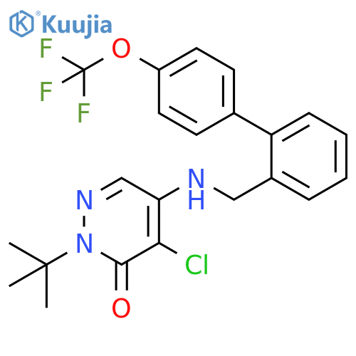 3(2H)-Pyridazinone,4-chloro-2-(1,1-dimethylethyl)-5-[[[4'-(trifluoromethoxy)[1,1'-biphenyl]-2-yl]methyl]amino]- structure