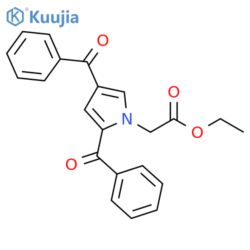 1H-Pyrrole-1-acetic acid, 2,4-dibenzoyl-, ethyl ester structure