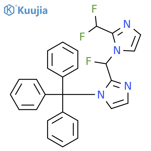 1H-Imidazole,2-(difluoromethyl)-1-[fluoro[1-(triphenylmethyl)-1H-imidazol-2-yl]methyl]- structure
