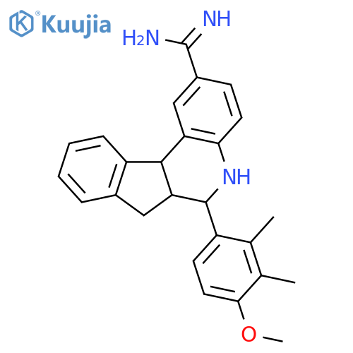 5H-Indeno[2,1-c]quinoline-2-carboximidamide,6,6a,7,11b-tetrahydro-6-(4-methoxy-2,3-dimethylphenyl)- structure