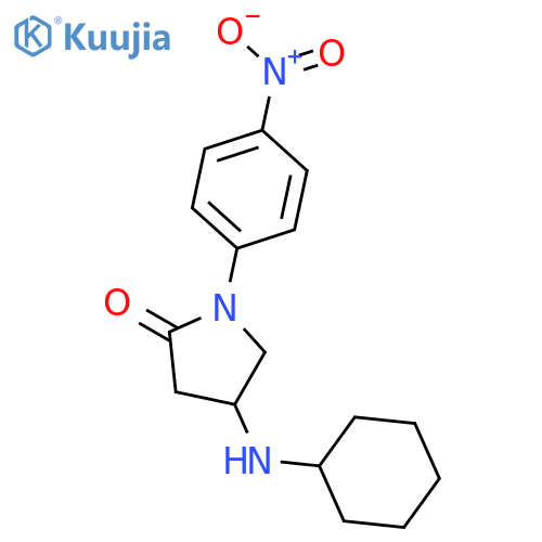 2-Pyrrolidinone, 4-(cyclohexylamino)-1-(4-nitrophenyl)- structure