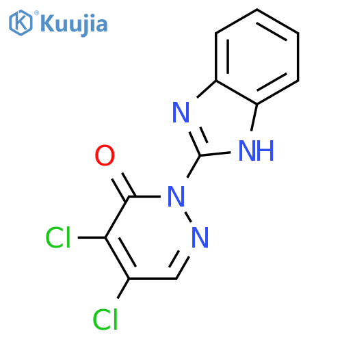 2-(1H-1,3-benzodiazol-2-yl)-4,5-dichloro-2,3-dihydropyridazin-3-one structure