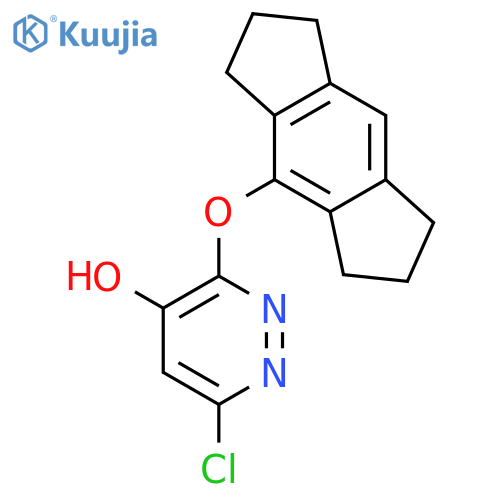 4-PYRIDAZINOL, 6-CHLORO-3-[(1,2,3,5,6,7-HEXAHYDRO-S-INDACEN-4-YL)OXY]- structure