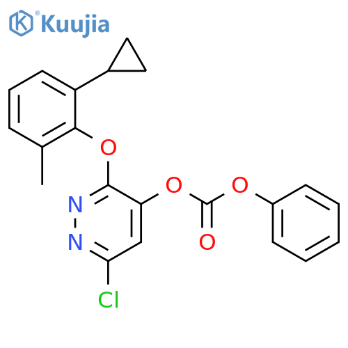 Carbonic acid,6-chloro-3-(2-cyclopropyl-6-methylphenoxy)-4-pyridazinyl phenyl ester structure