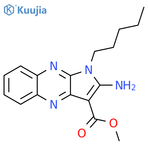 methyl 2-amino-1-pentyl-1H-pyrrolo[2,3-b]quinoxaline-3-carboxylate structure