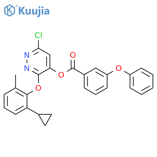 Benzoic acid, 3-phenoxy-,6-chloro-3-(2-cyclopropyl-6-methylphenoxy)-4-pyridazinyl ester structure