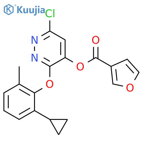 3-Furancarboxylic acid,6-chloro-3-(2-cyclopropyl-6-methylphenoxy)-4-pyridazinyl ester structure