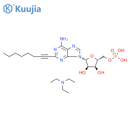 5'-Adenylic acid, 2-(1-octynyl)-, compd. with N,N-diethylethanamine(1:1) structure