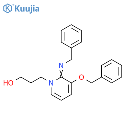 1(2H)-Pyridinepropanol, 3-(phenylmethoxy)-2-[(phenylmethyl)imino]- structure