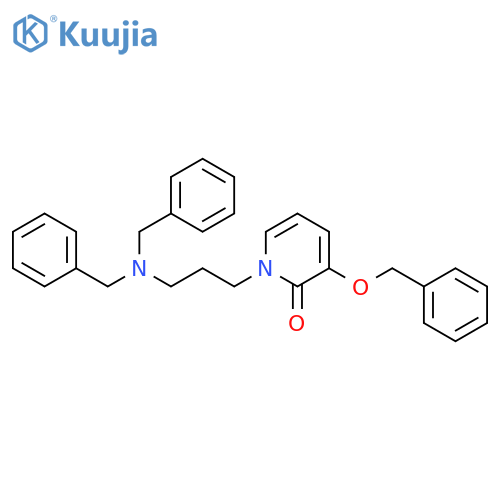 2(1H)-Pyridinone,1-[3-[bis(phenylmethyl)amino]propyl]-3-(phenylmethoxy)- structure